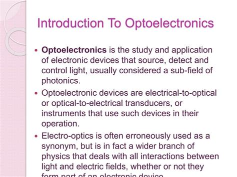 Image result for Optoelectronics Function