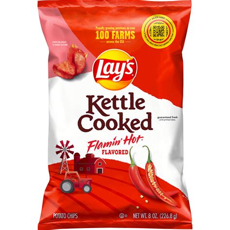 Lay's, Kettle Cooked, Flamin' Hot Flavored, Potato Chips - SmartLabel™