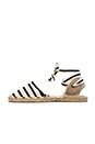 Soludos Classic Stripe Sandal in Natural Black | REVOLVE