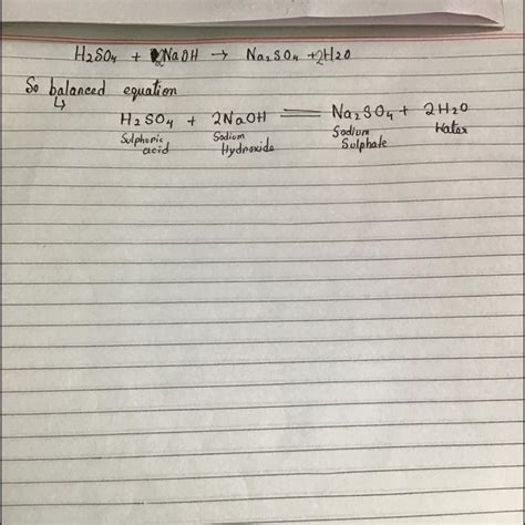 Sulfuric Acid And Sodium Hydroxide