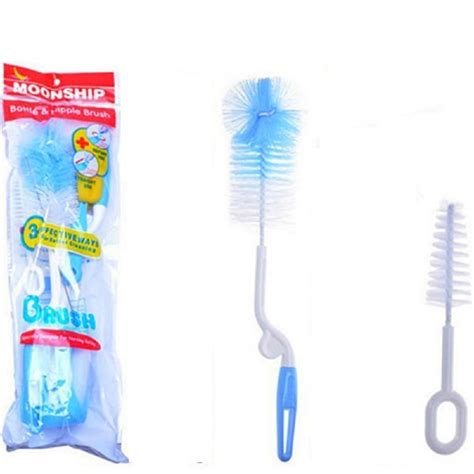 Insasta Moonship Baby Bottle Brush and Nipple Combo Cleaner Set of 2 ...