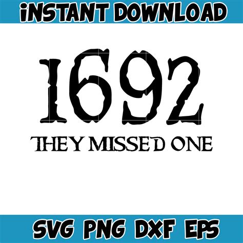 Salem 1692 They Missed One Svg, Salem 1692 Svg, Halloween Sv | Inspire ...