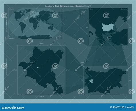 Grad Sofiya, Bulgaria. Described Location Diagram Stock Illustration ...