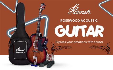 Hovner Standard 185 Natural Rosewood Fretboard Acoustic Guitar With Bag ...