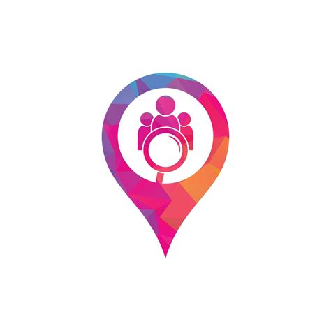 People finder gps logo logo. Magnifying glass logo. loupe and people logo design icon 13218625 ...