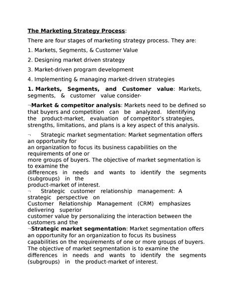 Marketing Strategy Process Steps 的图像结果