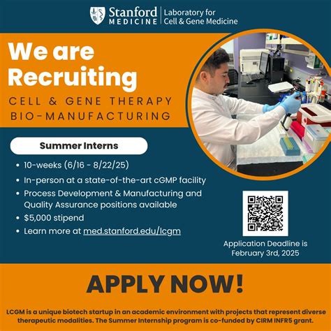 The Stanford Laboratory for Cell and Gene Medicine 2025 Summer ...