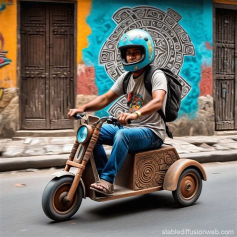 Ancient Maya Art Mini Electric Vehicle | Stable Diffusion Online
