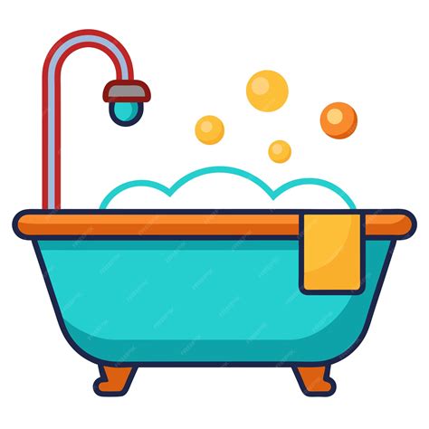 Bathtub clip art and Vector Design With a White Background | Premium AI ...