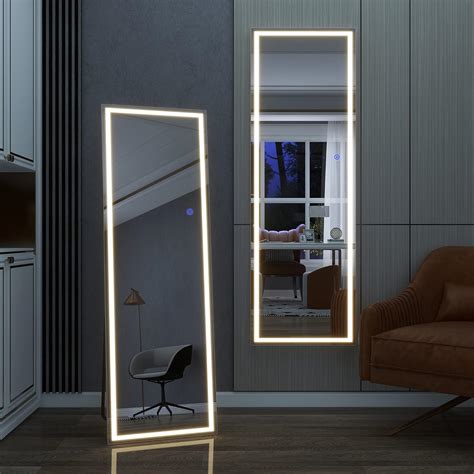 Amazon.com: NeuType Full Length Mirror with Lights, 63"x16" Lighted ...