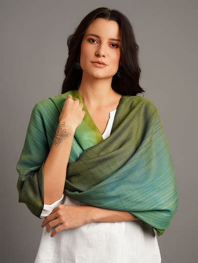 Shop Jaypore Women Green Cotton Stoles for Women Online 39580486