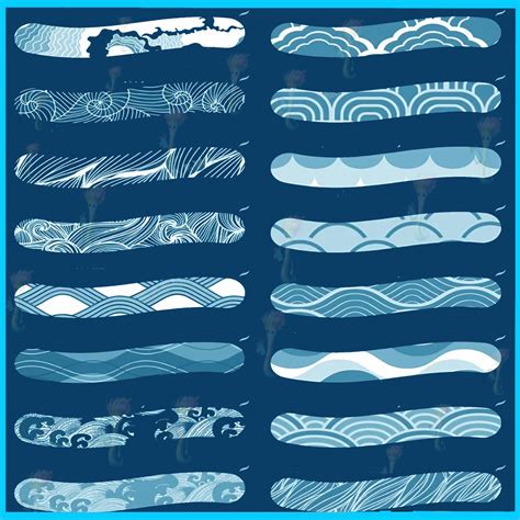 ArtStation - 52 Wave Pattern Brushes for Photoshop and Procreate ...