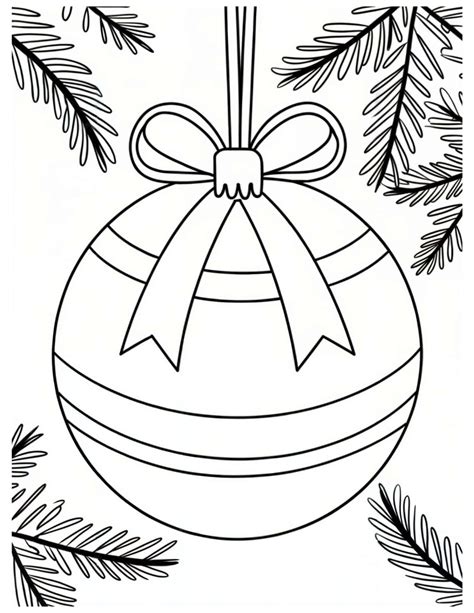 Free Printable Coloring Christmas Ornaments