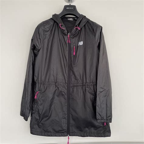 New Balance Ladies Hooded Running Rain Jacket Mesh Li… - Gem