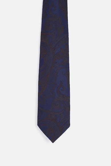Buy Men Navy Embroidered Formal Tie Online - 39756215 | Van Heusen