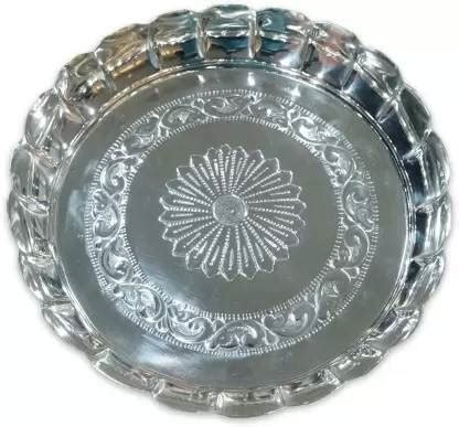 Sigaram German Silver Pooja Plate with Stand K3804 Silver Plated Price ...