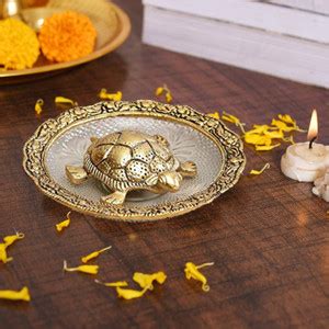 Collectible India Tortoise for Good Luck on Glass Plate Showpiece ...