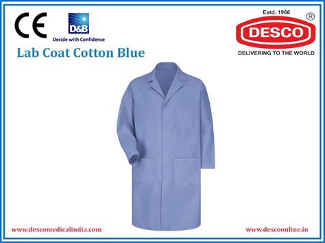 Lab Coat Cotton Blue Manufacturer Supplier in India | Desco
