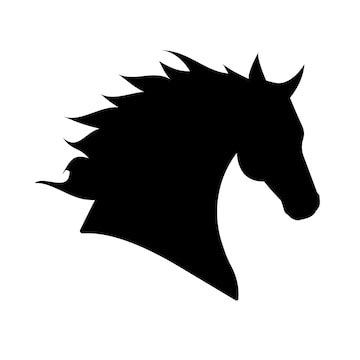 Vector horse head silhouette | Premium Vector