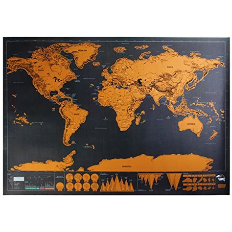 Buy Club Lane New Deluxe Travel Edition Scratch Off World Map Poster ...