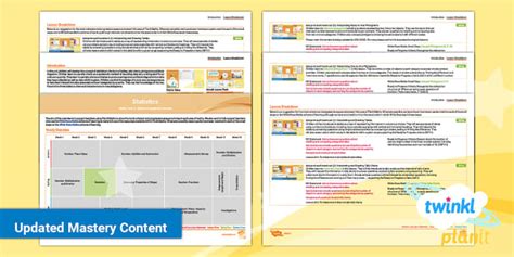 Primary Statistics Lesson Planning | Y2 Progression Overview