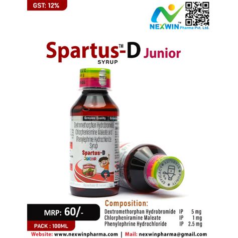 SPARTUS™-D JUNIOR SYRUP Nexwin Pharma Pvt. Ltd.