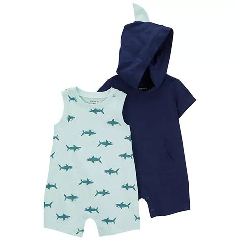 Baby Boy Carter's 2-Pack Shark Print Bodysuits