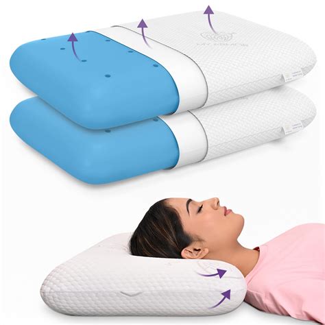 MY ARMOR Ventilated Cooling Gel Memory Foam Pillow, Orthopedic Pillows ...