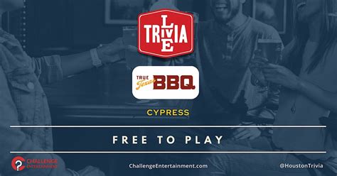 Weekly Live Trivia Nights at True Texas BBQ (HEB), True Texas BBQ (HEB ...