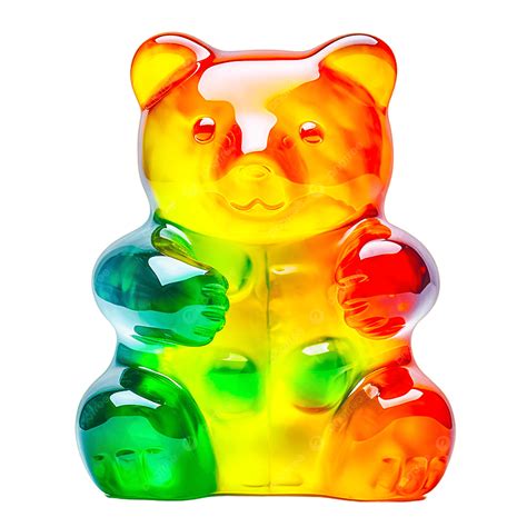 Single Vibrant Gummy Bear Transparent Background, Single Vibrant Gummy ...