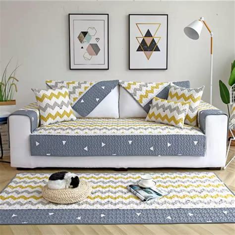 HOMETHREADS European Premium Style Anti Slip 1 Seater Sofa Cover Set ...