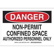 DANGER Non-Permit Confined Space Authorized Personnel Only Sign | Brady ...