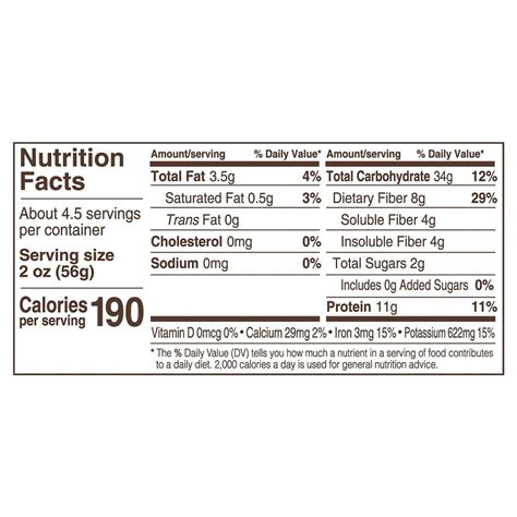 Barilla Spaghetti Nutrition Label