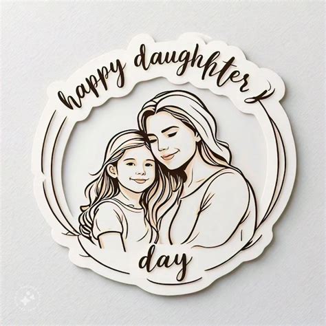 A mother and daughter are in a circle with a picture of a mother and ...