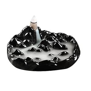 Generic Black Ceramic Glaze Backflow Smoke Incense Burner Holder ...