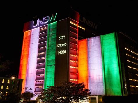 Sydney: University of New South Wales' library illuminated with ...