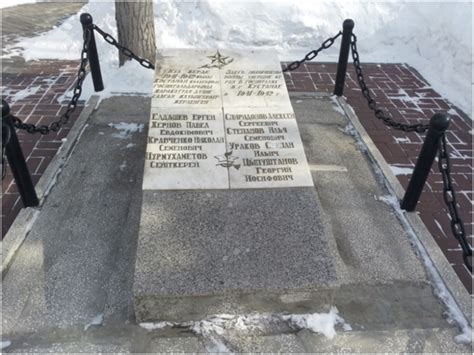 The grave of soldiers who died of wounds in hospitals of Kostanay ...