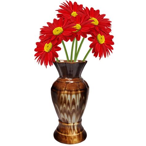 Buy Wauood Gloss Finish Decorative Ceramic Flower Vase for Artificial ...