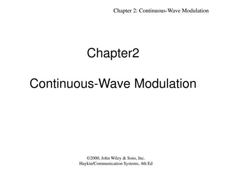 Continuous Wave Modulation 的图像结果