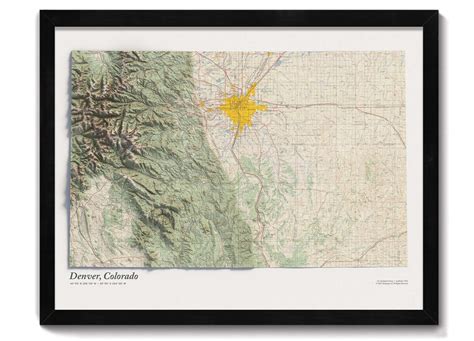Elevation Map of Denver Colorado Shaded Relief – GeoJango Maps
