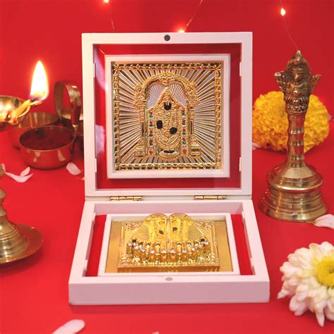 Moskai Tirupati Balaji Charan Paduka Box for Pooja and Gifting – moskai