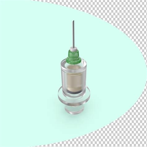 Close-up of a syringe for medical injection and vaccination | Premium PSD