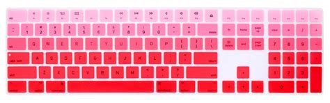 Buy HRH Ombre Red Silicone Keyboard Cover Keypad Skin for Magic ...