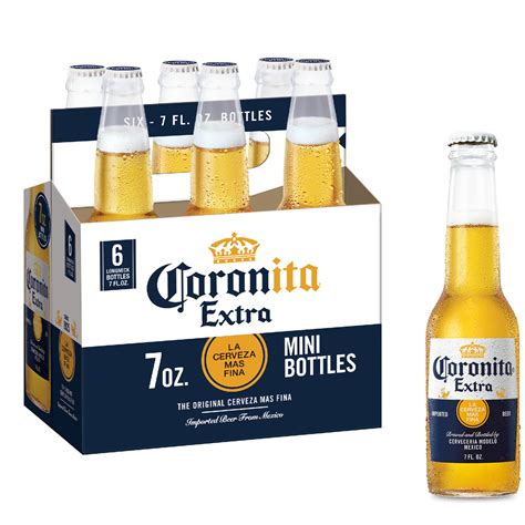 Corona Extra Coronita Mexican Lager Import Beer, 6 Pack, 7 fl oz Mini ...