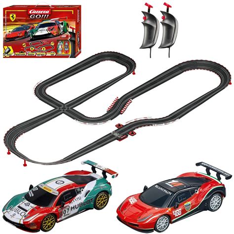 Carrera GO!!! Electric Powered Slot Car Racing Kids Toy Race Track Set 1:43 Scale, Ferrari Pro ...