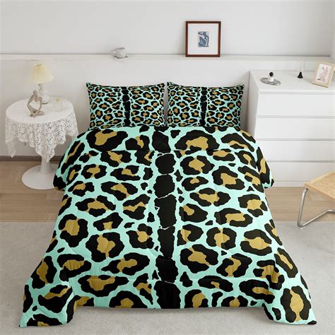 YST Animal Print Comforter Twin Cheetah Print Bedding Set, Leopard Down ...