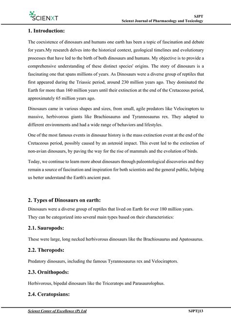 The birth of dinosaurs and human beings on earth | PDF