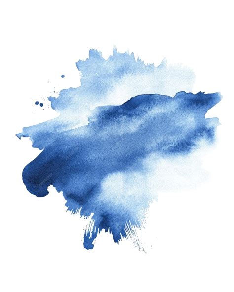 Water Color Swash Blue HandPainted Stain for Wedding Illustration ...