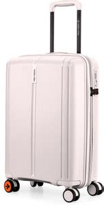 NASHER MILES Polypropylene Cabin Luggage White 55cm Trolley Bag Cabin ...
