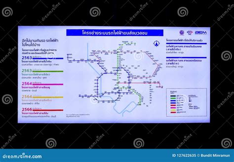 Bangkok Mass Transit System, Commonly Known As the BTS Routes for ...